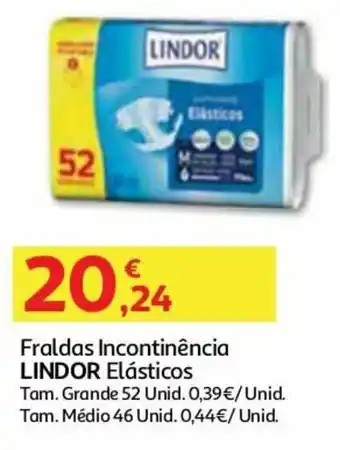 Auchan Fraldas Incontinência Lindor Elásticos promoção