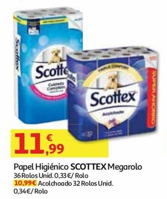 Auchan Papel Higiénico Scottex Megarolo 36 Rolos promoção