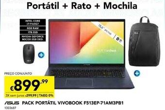 Radio Popular Asus Pack Portátil Vivobook F513EP-71AM3PB1 promoção