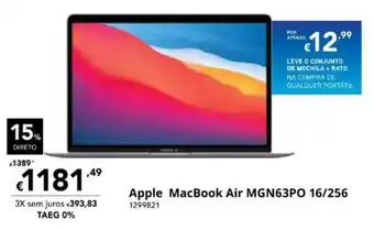 Apple MacBook Air MGN63PO 16/256