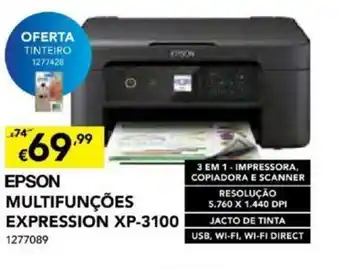 Radio Popular Epson Multifunções Espression XP-3100 promoção