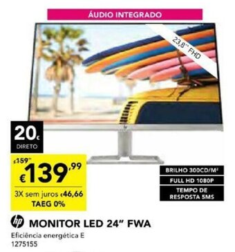 HP Monitor LED 24" FWA