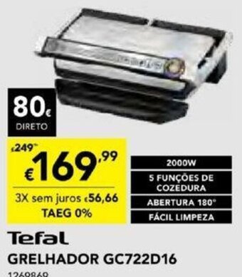 Radio Popular Tefal Grelhador GC722D16 promoção