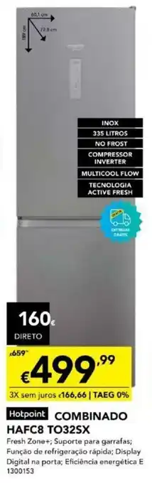 Radio Popular Hotpoint Combinado HAFC8 TO325SX promoção