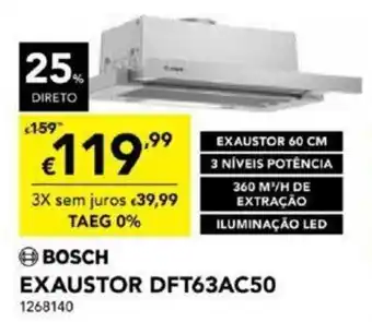 Radio Popular Bosch Exaustor DFT63AC50 promoção