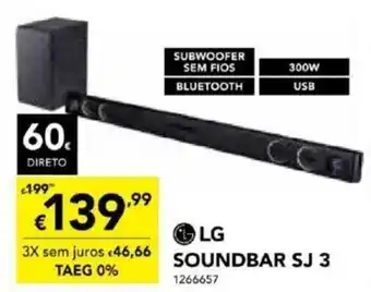 Radio Popular LG Soundbar SJ 3 promoção