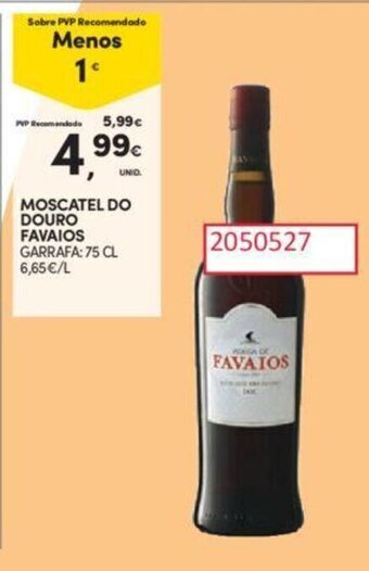 Continente MOSCATEL DO DOURO FAVAIOS GARRAFA: 75 CL promoção