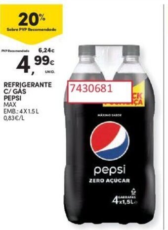 Continente REFRIGERANTE C/ GÁS PEPSI promoção