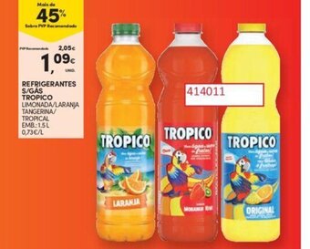 Continente REFRIGERANTES S/GÁS TROPICO LIMONADA/LARANJA promoção