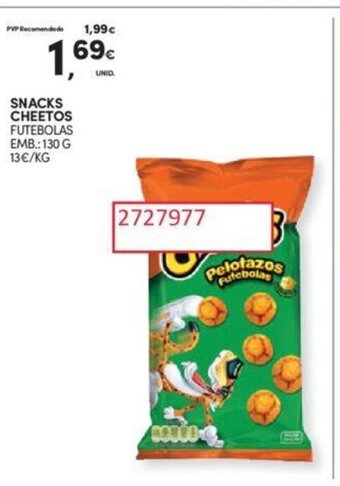 Continente SNACKS CHEETOS FUTEBOLAS EMB.: 130 G promoção