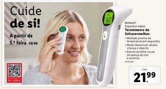 Lidl Medisana® Dispositivo médico Termómetro de Infravermelhos promoção