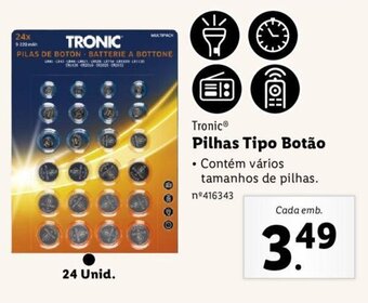 Tronic® Pilhas Tipo Botão