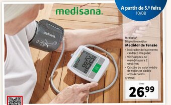 Lidl Medisana® Dispositivo médico Medidor de Tensão promoção