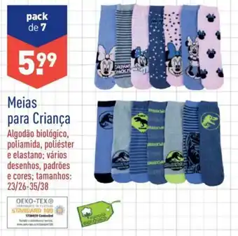 ALDI Meias para Crainça 23/26-35/38 promoção