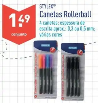 ALDI Stylex Canetas Rollerball promoção
