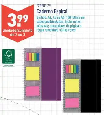 ALDI Expertiz Caderno Espiral promoção