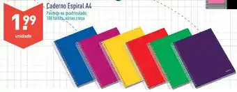 ALDI Caderno Espiral A4 promoção
