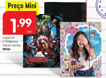 Capa A4 C/ Elásticos Vários Temas Mitos