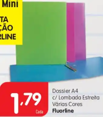 Minipreço Dossier A4 C/ Lombada Estreita Várias Cores Fluorline promoção