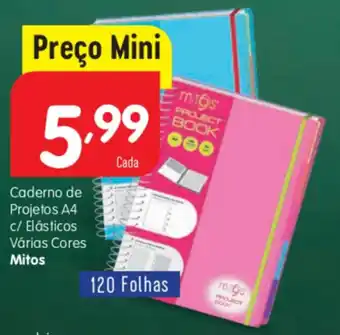 Minipreço Caderno de Projetos A4 Mitos 120 Folhas promoção