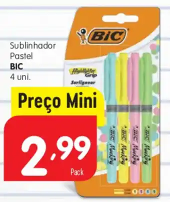 Minipreço Sublinhador Pastel BIC 4 uni. promoção