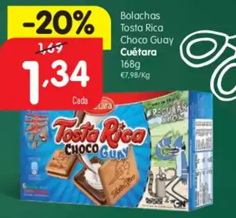Minipreço Bolachas Tosta Rica Choco Guay Cuétara 168g promoção