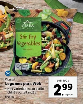 Lidl Vitasia Legumes para Wok promoção