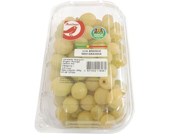 Auchan Uva branca sem grainha auchan produção controlada 500 g promoção