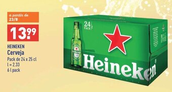 ALDI HEINEKEN Cerveja Pack de 24 x 25 cl promoção