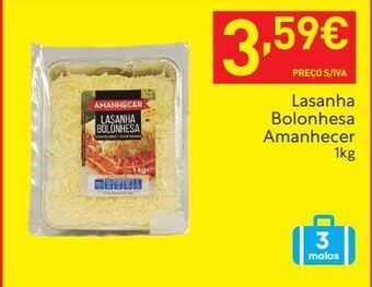Recheio Lasanha à bolonhesa amanhecer promoção