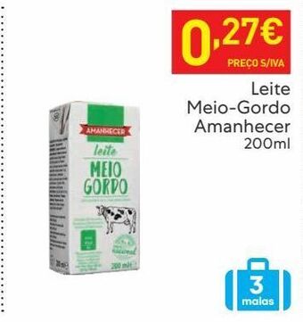 Recheio Leite amanhecer promoção