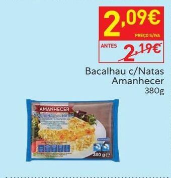 Recheio Bacalhau amanhecer promoção