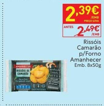 Recheio Rissóis amanhecer promoção