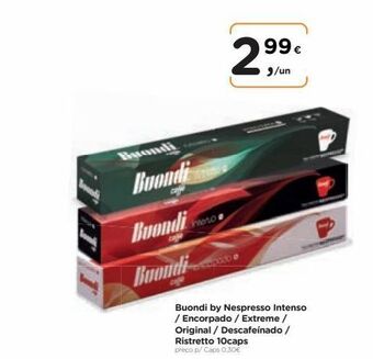 Cápsulas de café buondi