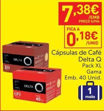 Recheio Cápsulas de café delta q promoção