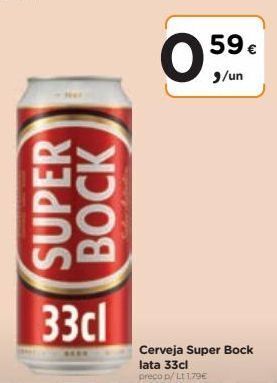 Aqui é fresco Lata de cerveja super bock promoção