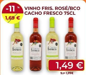 Ponto Fresco Vinho rosé cacho fresco promoção