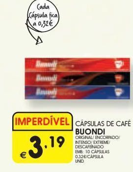 Meu Super Cápsulas de café buondi promoção