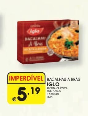 Meu Super Bacalhau à brás iglo promoção