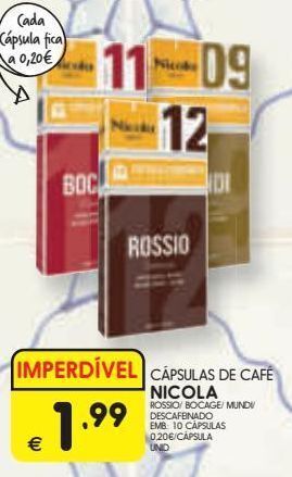 Meu Super Cápsulas de café nicola promoção