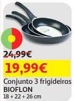 Conj. 3 frigideiras bioflon ind. 18+22+26cm