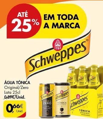 Pingo Doce Água tônica schweppes promoção