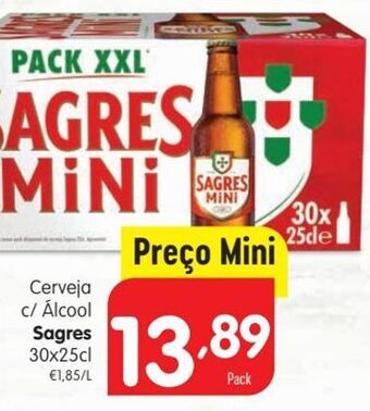 Minipreço Cerveja sagres mini promoção