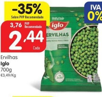 Minipreço Ervilhas verdes iglo promoção