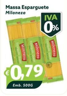 Roque Supermercados Esparguete milaneza promoção