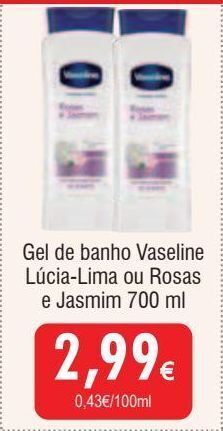 Froiz Gel de banho vaseline promoção