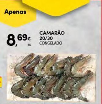 Continente Bom dia Camarão congelado promoção