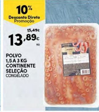 Continente Bom dia Polvo continente promoção
