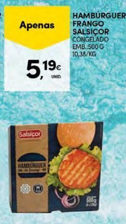 Continente Bom dia Hambúrguer de frango promoção