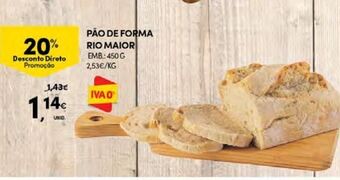 Continente Bom dia Pão de forma rio maior promoção